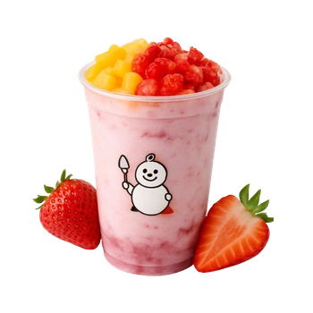 strawberry creamy milk tea strawberry creamy milk tea